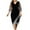 Black, variant on Hvyesh Women's Plus Size Sequin Prom Dress Trendy Mesh Half Sleeve Velvet Bodycon Dress Summer Long Formal Wedding Guest Dress
