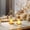 French Gold, variant on Set of 3 LED Real Wax Candles with Candlesticks – Modern Decorative Candle Holders for Living Room, Windowsill, or Outdoor Use