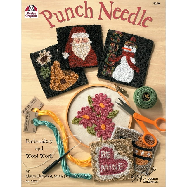 Punch Needle: Embroidery and Wool Work (Design Originals) Beginner-Friendly Step-by-Step Projects for Stunning Dimensional Effects with One Simple Stitch; Accent Purses, Coasters, Framed Art, & More