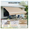 thumbnail image 4 of Retractable Awning 13x8 ft, Patio Sun Shade Outdoor Canopy, Water-Resistant Polyester Awning with Crank Handle for Backyard, Balcony, Deck, 4 of 7