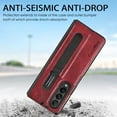 thumbnail image 3 of Dteck for Galaxy Z Fold 4 Wallet Case with S Pen Holder & Card Holder for Women Men Durable Leather Flip Folio Kickstand Phone Cover Case, Red, 3 of 7
