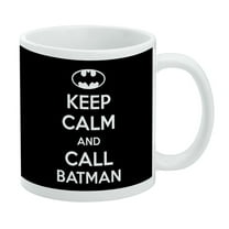 Batman Keep Calm and Call White Mug