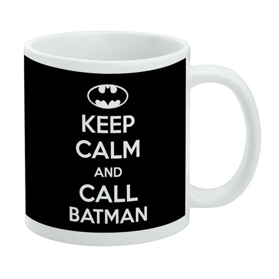Batman Keep Calm and Call White Mug