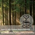 thumbnail image 4 of Coffee Cup Wood Wall Decor Black Coffee Wall Art Cafe Cup Silhouette Hanging Decoration Laser Cutout Rustic Heart Coffee Sign for Farmhouse Kitchen Personalized DIY Home Decor 12x8Inch Colorful, 4 of 9