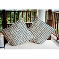 thumbnail image 3 of E by Design Greek Key Patterned Nautical Indoor/Outdoor Throw Pillow, 3 of 3