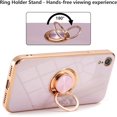 thumbnail image 3 of Electroplated Magnetic Ring Holder Case for iPhone XR, 360 Degree with Rotation Metal Finger Ring Holder Magnet Car Holder Soft Silicone Shockproof Cover for iPhone XR - Purple, 3 of 14