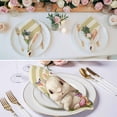 thumbnail image 3 of Happy Easter Cloth Napkins, Bunny Eggs Spring Flowers Butterfly Striped Washable and Reusable Dinner Napkins Set of 4, Table Napkin for Kitchen Party Birthday Wedding Hotel Housewarming 20"x20", 3 of 9