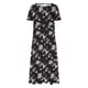 thumbnail image 3 of ICHUANYI Clearance Women Casual Loose Bohemian Floral Dresses With Pockets Short Sleeve Summer Beach Swinging Dress(Black, L) ICHUANYI WER2023080702310, 3 of 4