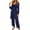 Navy, variant on Womens 3 Piece Lace Lounge Set Lace Push Up Bras and Pants Sets with Belted Robe Dressy Casual Soft Sleepwear Set Red S