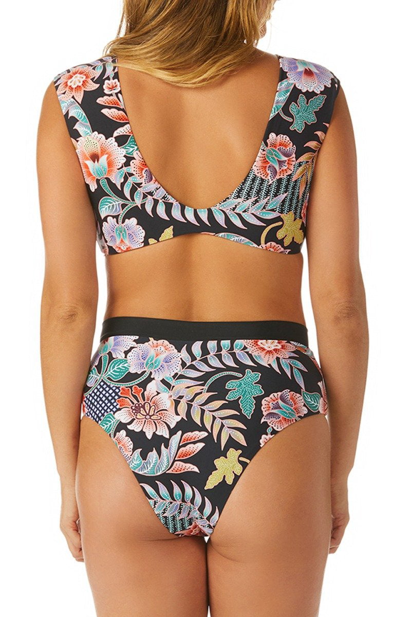A711722 Raisins Indo Bloom Ibiza Tie Front Bikini Swim Top