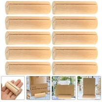 LULULION Natural Wood Table Number Holders Beige for Wedding Favors and Party Decor 20Pcs