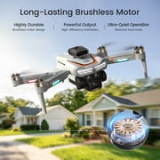 Drone with 4.3 Screen on Remote, Foldable Wefone M3, HD Camera, Obstacle Avoidance, Brushless Motor, Optical Flow, Lightweight, 2 Batteries, Gray