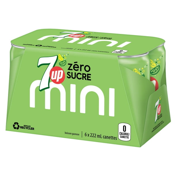 7UP Zero Boisson Gazeuse Citron Lime 6 x222 mL - Walmart.ca