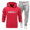 thumbnail image 4 of Conjunto de 2 piezas de chándal con capucha y pantalones con cordón, sudaderas deportivas para hombre y mujer, ropa deportiva para correr, marca Otoño Invierno, 4 of 4