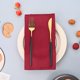 thumbnail image 3 of Servilleta de cena de temporada rosa, textura suave, tacto cómodo, elegante satén, decoración de mesa de comedor, servilleta de almuerzo, toalla, suministros para el hogar, 3 of 8