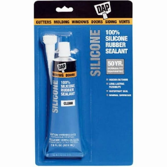 DAP 00683 2.8 oz. 100 Percent Silicone Rubber Flexible Sealant- White