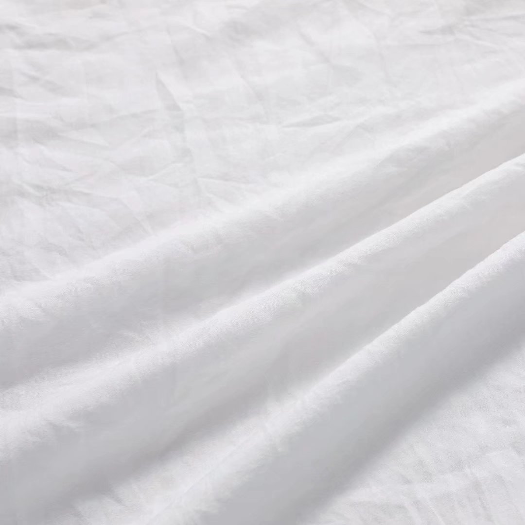 HOMERRY White Ruffle Pattern Duvet Cover Queen Size 3PCS Soft Washed Microfiber Fabric，90x90 in