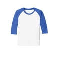 thumbnail image 5 of Port & Company Youth Core Blend 3/4 Sleeve Raglan Tee-L (White/ Royal), 5 of 6
