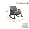 thumbnail image 6 of OakvillePark Hamilton Fabric Upholstered Rocking Chair, Gray, 6 of 7