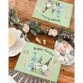 thumbnail image 4 of Easter Placemats Set of 6, Bunny Ears Gnomes Placemat for Dining Table Decorations, Easter Eggs Check Plaid Leopard Place Mats, Spring Table Mats for Kitchen Dinner Seasonal Holiday Party Decor, 4 of 6