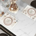 thumbnail image 3 of Lamerge Ensemble de Table à Manger 3 Pcs, Table de Salle à Manger en Faux Marbre avec Étagères de Rangement à 2 Niveaux, Ensemble de Table de Bar avec Tabourets de Bar, Îlot de Cuisine Robuste avec Rangement pour Restaurant, Salon, Blanc, 3 of 9