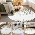thumbnail image 5 of Round Rug 4Ft Washable Non-Slip, Eucalyptus Circle Area Rugs for Living Room Bedroom, Sage Green Botanical Weeping Leaf Indoor Floor Mats Carpet Runner for Home Decor Aesthetic, 5 of 8