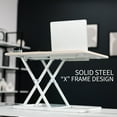 thumbnail image 6 of VIVO Light Wood / White Ultra Slim 26" Desktop Converter, Sit Stand Riser, 6 of 8