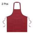 thumbnail image 3 of Unique Bargains 2pack Kitchen Cooking Aprons Polyester Art Aprons Pottery Apron Waterproof Artist Painting Apron Red, 3 of 5