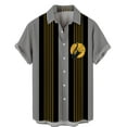 thumbnail image 2 of ALLLIST Men's Shirts Short Sleeve Collared Hawaiian Button Down Shirts Gray Casual Clothing for Men, 2 of 4