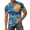 Dark Blue, variant on Mens Hawaiian Shirt with Pocket Summer Casual Short Sleeve V Neck Pullover Lightweight Tropical Holiday Beach Vacation Lounge T-Shirt Blue XL