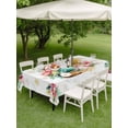 thumbnail image 3 of Easter Eggs Outdoor Tablecloth - 60x84 Inch Rectangle Dining Table Cover, Yellow Floral Basket Leaves Rustic Botanical Waterproof Outdoor Table Cloth with Umbrella Hole & Zipper for Picnic/Patio, 3 of 7