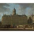thumbnail image 3 of Gerrit Berckheyde 14x12 Black Modern Framed Museum Art Print Titled - The Town Hall on Dam Square, Amsterdam (1672), 3 of 5