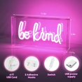 thumbnail image 4 of Letrero de neón HOSITARK Be Kind rosa, 30 x 15 cm, USB LED, 4 of 7