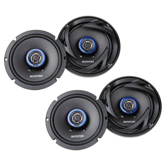 Autotek 4 Pack Street Machine 6.5 Inch 2-Way Shallow Car Audio Coaxial Speakers