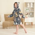 thumbnail image 4 of FORMRS Niños Bathrobe Unisex Hooded Robe Soft Plush Pajamas Sleepwear, Size 10-12T, Orange Dinosaur, 4 of 7