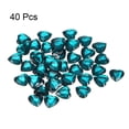 thumbnail image 3 of Unique Bargains 40 Pcs Acrylic Flat Back Rhinestones 20mm/0.8 Inch Heart Artificial Gemstone for Crafts Jewelry Making Water Blue, 3 of 7
