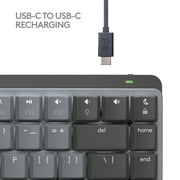 Logitech MX Mechanical Mini for Mac Wireless Illuminated Keyboard, Low-Profile Performance Switches, Tactile Quiet Keys, Backlit, Space Gray