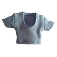 thumbnail image 2 of Camisa de figura femenina perfecl 6 pulgadas Azul Ropa de muñeca suave, 2 of 8