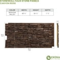 thumbnail image 2 of Ekena Millwork 45 3/4"W x 24 1/2"H x 1 1/4"D Canyon Ridge Stacked Stone, StoneWall Faux Stone Siding Panel, Sequoia Valley, 2 of 9