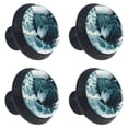 thumbnail image 2 of 4 Pcs Wolf Knobs for Kitchen Cabinet Cupboard Dresser Bookcase Drawer Pulls Handles Round Home Decor, 2 of 8