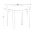 thumbnail image 3 of East West Furniture Boston 5-piece Wood Kitchen Table Set in Linen White, 3 of 4
