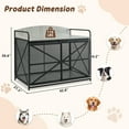 thumbnail image 3 of Heavy Duty Large Dog Crate Furniture for Large Medium Dog, Farmhouse Wooden Dog Kennel Indoor End Table, Decorative Pet House for Large Dogs, 3 of 5