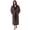 Coffee/Black, variant on Mens Hooded Robe, Big and Tall Full Length Plush Robe for Men Long Fleece Bathrobe(Navy/Light Grey, Large-X-Large)