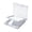 White, variant on SmartBy Acrylic Double Layer Empty Press on Nails Packaging Box Transparent Lid Nail Display Box Nail Tips Storage Case for Home Portable Nail Art Organizer Container