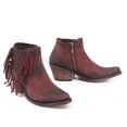 thumbnail image 4 of NECHOLOGY Botas Mujer Zapatos Botines mujer Estilo Tacón Punta lateral Tobillo grueso Zapatos puntiagudos de invierno Botas con cremallera Botas de otoño Botas de mujer con flecos (Red, 8.5), 4 of 7