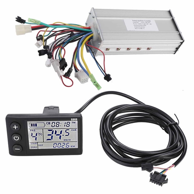 Kit de controlador sin escobillas para bicicleta eléctrica, scooter, pantalla LCD a prueba de agua (1000 W, 48 V)