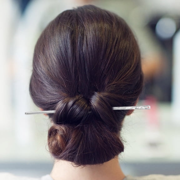 TEHAUX 2Pcs Vintage Chinese Hair Stick Metal Hairpin for Sophisticated Bun Hairstyles