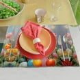thumbnail image 4 of Dsscvnef Easter Bunny Egg Pattern Linen Print Kitchen Dining Room Insulated Decorative Placemat（8） Dinner Table Mats round Placement Mats for Dining Table, 4 of 6
