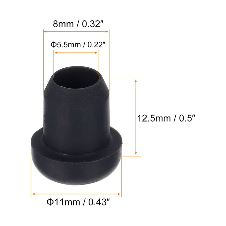 10Pcs T Shape Rubber Grommet Mount Dia 8mm ID 5.5mm H 12.5mm 10Pcs T Shape Rubber Grommet Mount Dia 8mm ID 5.5mm H 12.5mm