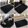thumbnail image 3 of FEELHOME 17"x30" Non Slip Outdoor Doormat Absorbent Front Door Mat Rubber Welcome Mat for Indoor Outdoor Use Low Profile Dirt Trapper Entryway Rug Black, 3 of 7